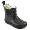 Bundgaard short rubber boot Black glitter med foer
